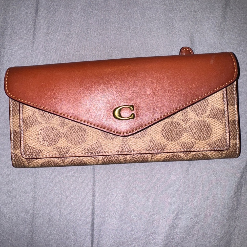 Coach Brown and Tan Women's Wallet